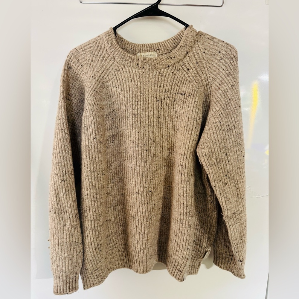 Beige Wool Knit Sweater